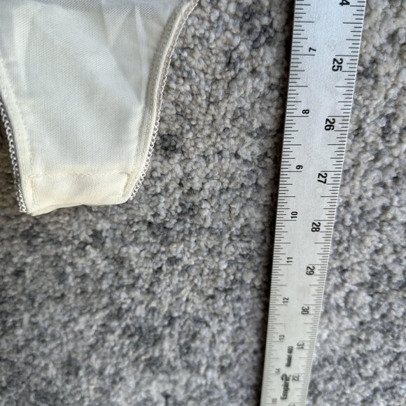 Free People Bodysuit Womens Small Smocked Long Sleeve Bohemian Floral Stretch - Picture 5 of 10